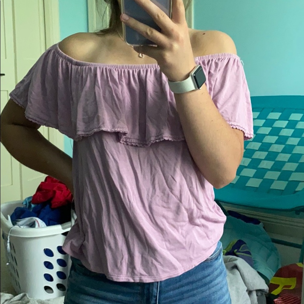AMERICAN EAGLE OFF THE SHOULDER SHIRT